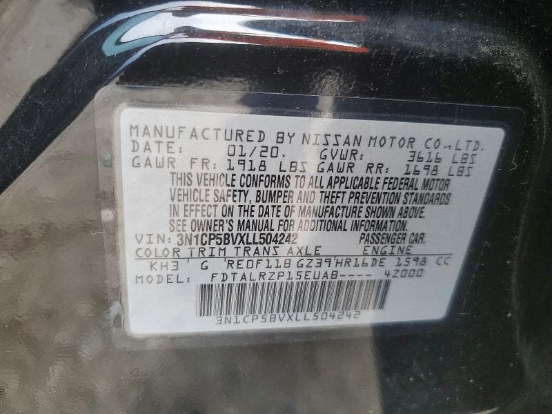 2020 NISSAN KICKS S 13
