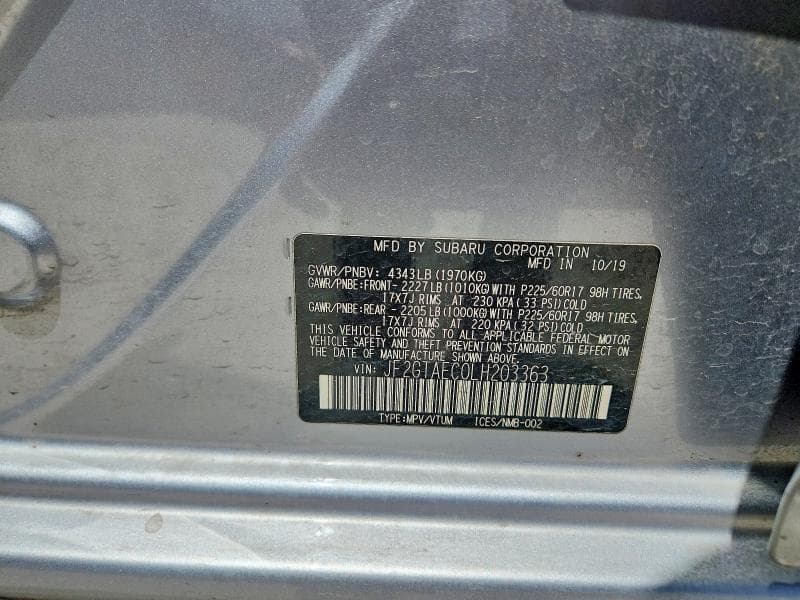 2020 SUBARU CROSSTREK PREMIUM 12