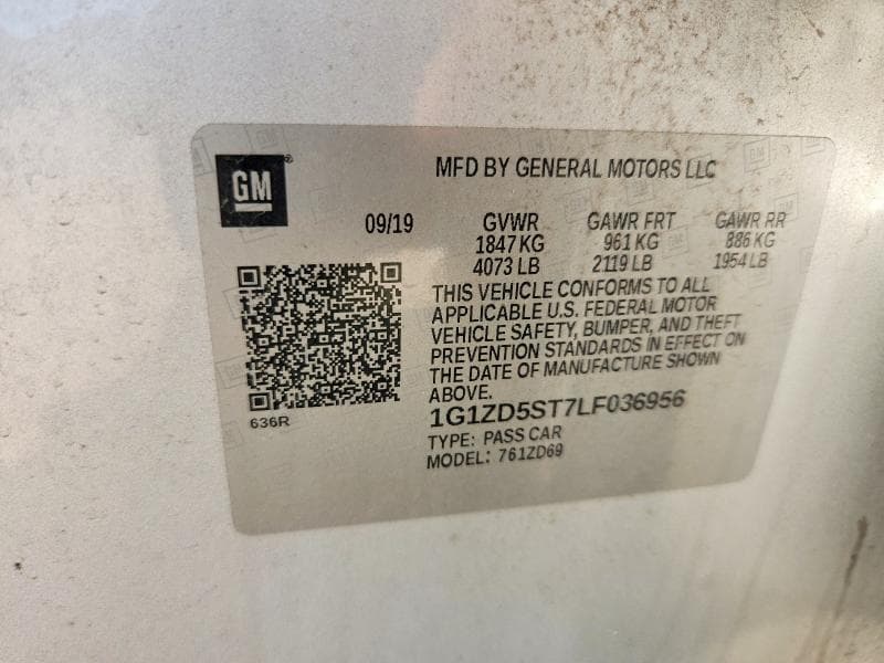 2020 CHEVROLET MALIBU LT 12