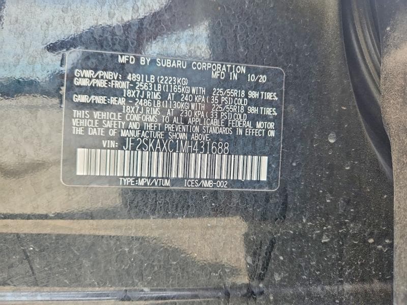2021 SUBARU FORESTER TOURING 13