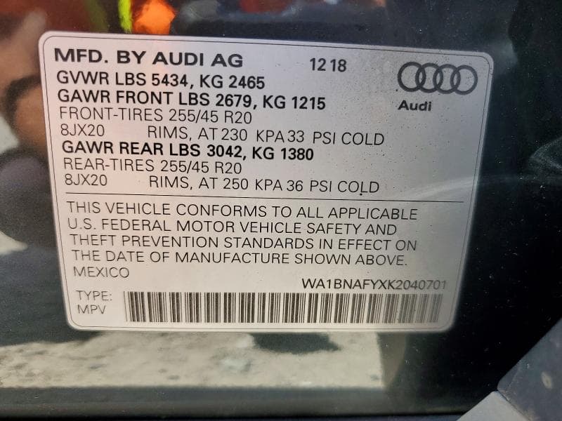 2019 AUDI Q5 PREMIUM PLUS 14