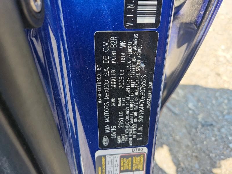 2017 KIA FORTE LX 13