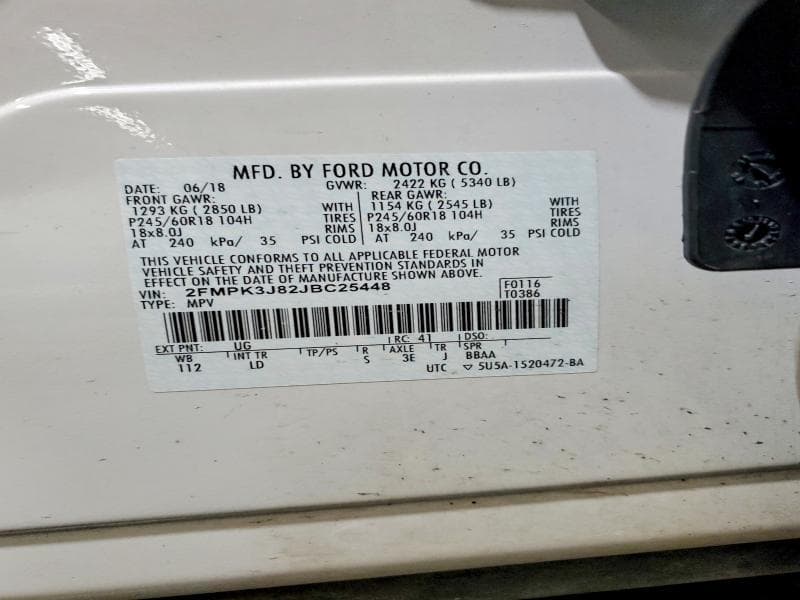2018 FORD EDGE SEL 14