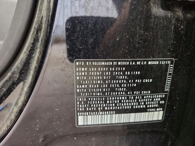 2018 VOLKSWAGEN TIGUAN S 14