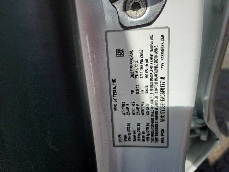 2025 TESLA MODEL 3 12