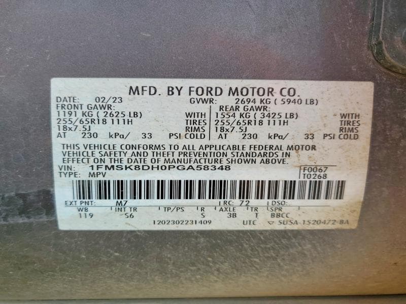 2023 FORD EXPLORER XLT 13