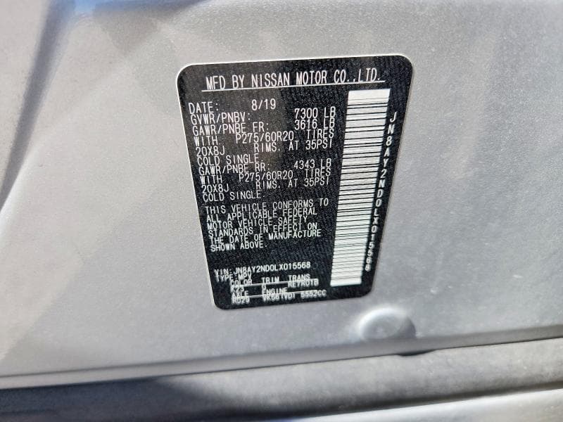 2020 NISSAN ARMADA SL 13