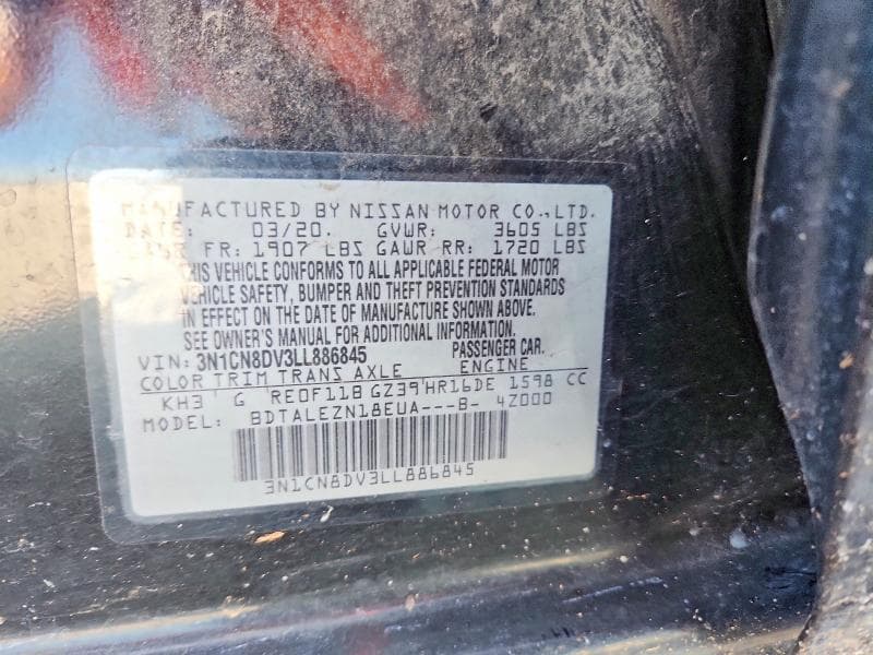 2020 NISSAN VERSA S 12