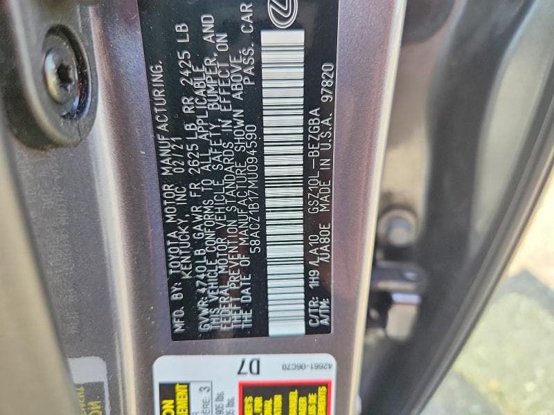 2021 LEXUS ES 350 BASE 12