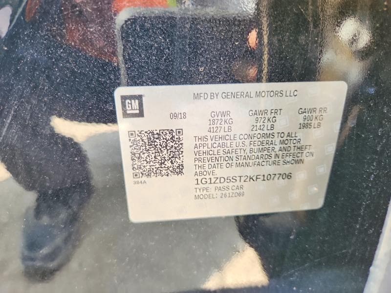 2019 CHEVROLET MALIBU LT 12
