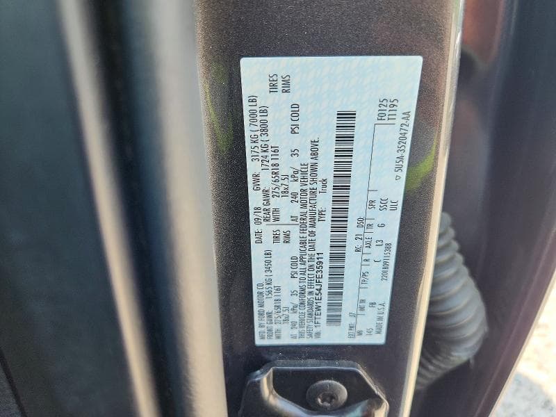 2018 FORD F150 SUPERCREW 12