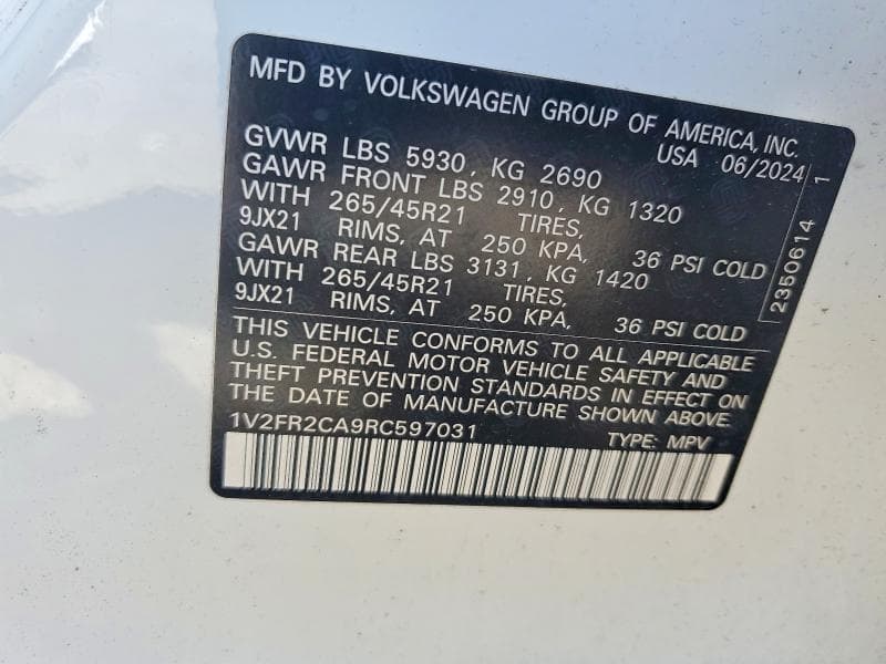 2024 VOLKSWAGEN ATLAS SEL PREMIUM R-LINE 13