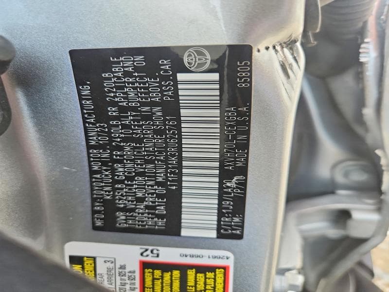 2024 TOYOTA CAMRY XLE 12