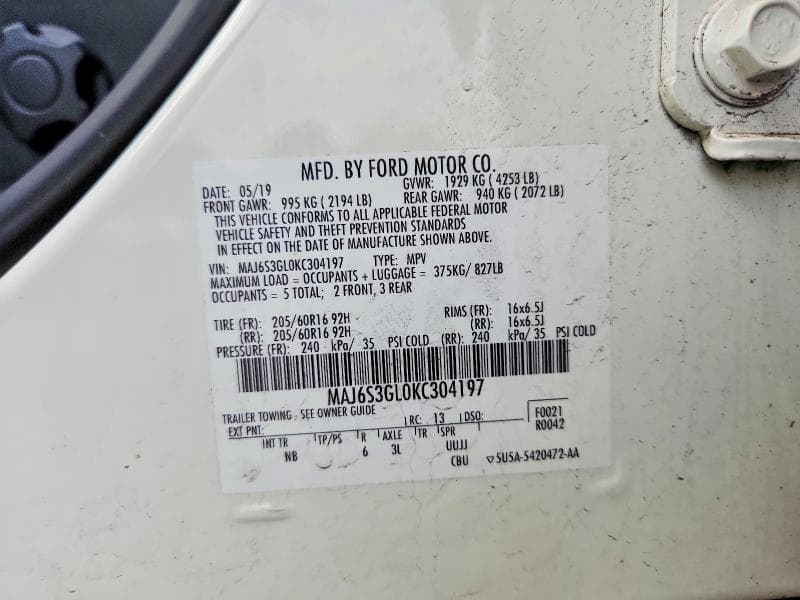 2019 FORD ECOSPORT SE 13