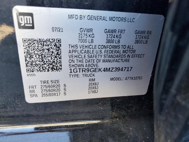 2021 GMC SIERRA K1500 ELEVATION 12