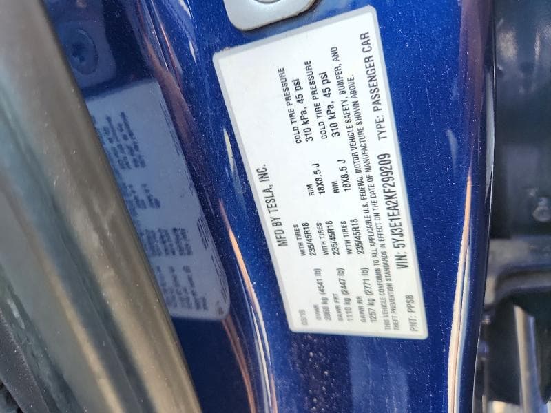 2019 TESLA MODEL 3 12
