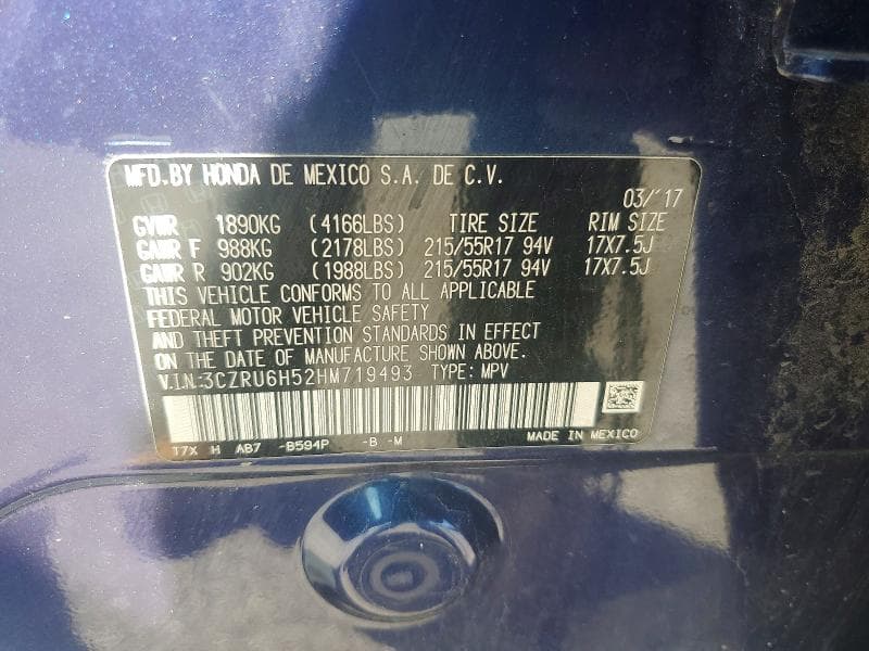 2017 HONDA HR-V EX 13