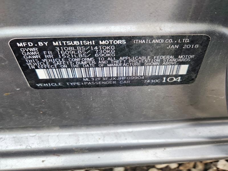 2018 MITSUBISHI MIRAGE G4 ES 12