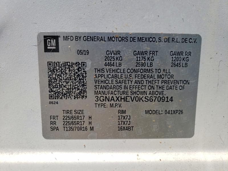 2019 CHEVROLET EQUINOX LS 13