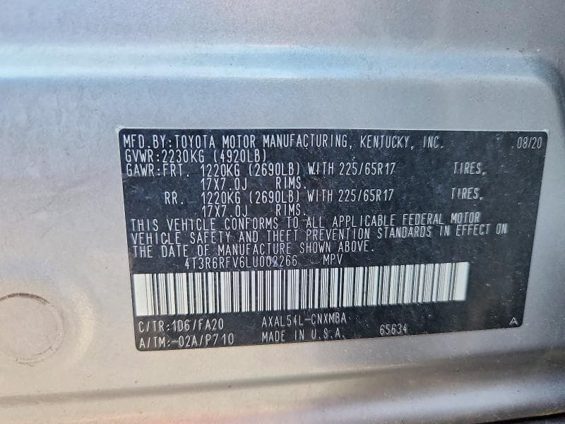 2020 TOYOTA RAV4 HYBRID XLE 13