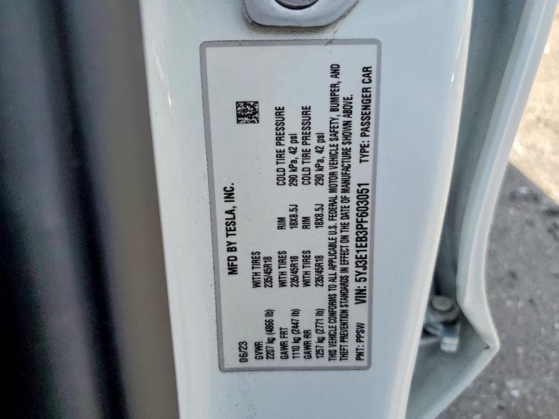 2023 TESLA MODEL 3 12