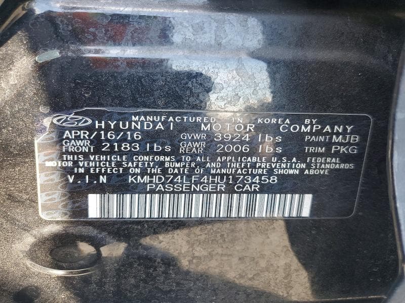 2017 HYUNDAI ELANTRA SE 12