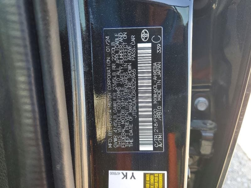 2024 TOYOTA PRIUS LE 12