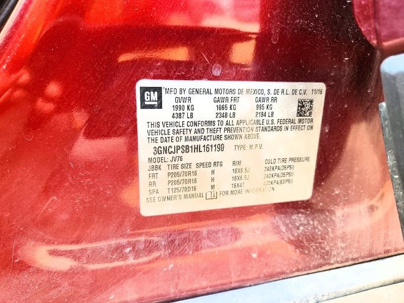 2017 CHEVROLET TRAX 1LT 13