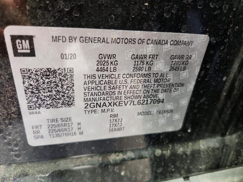 2020 CHEVROLET EQUINOX LT 13