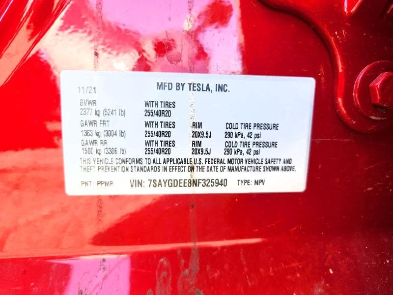 2022 TESLA MODEL Y 13