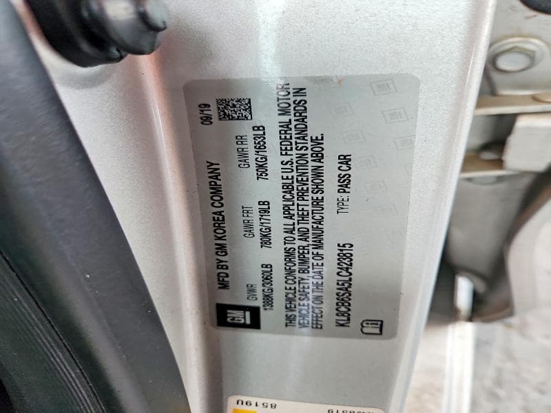 2020 CHEVROLET SPARK LS 12