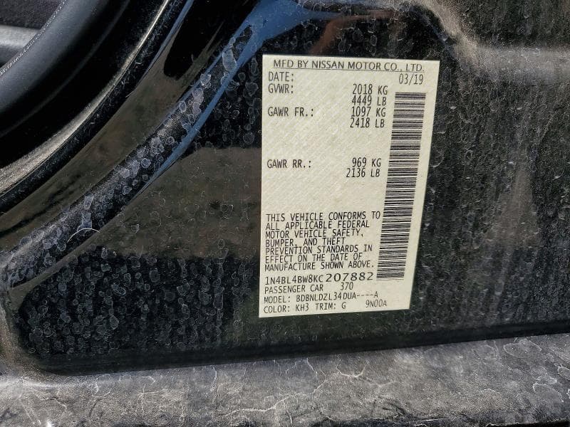 2019 NISSAN ALTIMA S 13