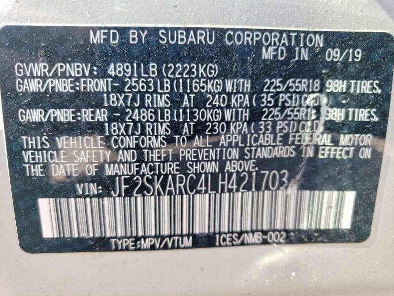 2020 SUBARU FORESTER SPORT 12