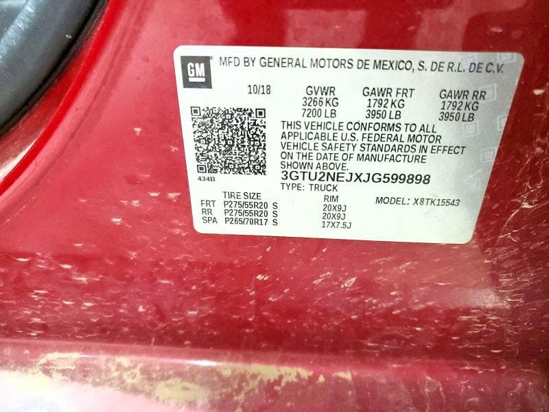 2018 GMC SIERRA K1500 SLT 12