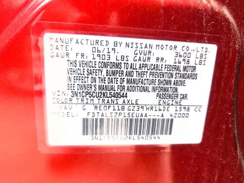 2019 NISSAN KICKS SV 13
