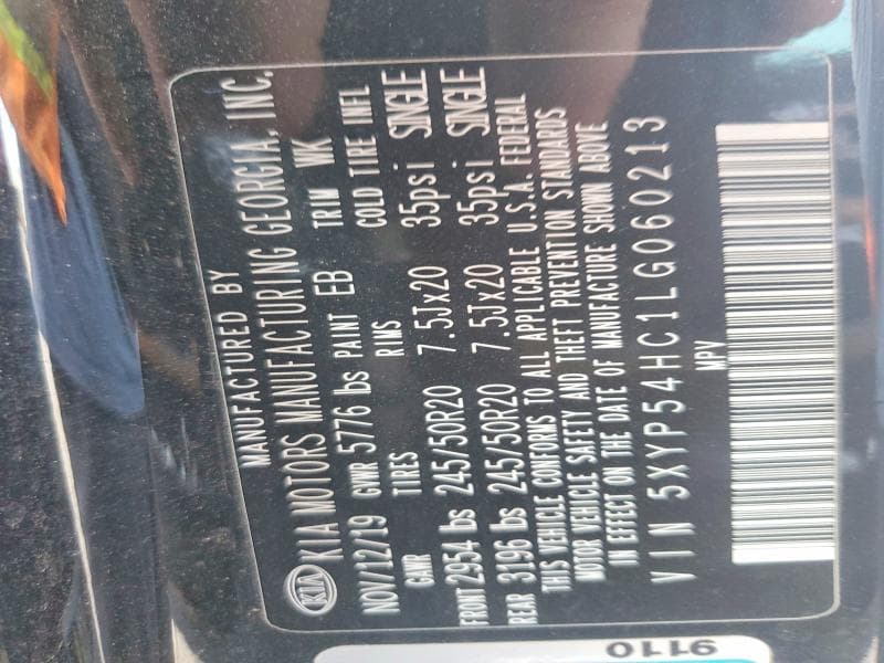 2020 KIA TELLURIDE SX 12