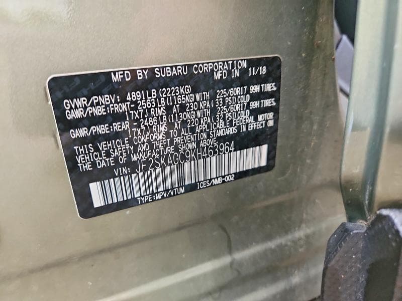 2019 SUBARU FORESTER PREMIUM 13