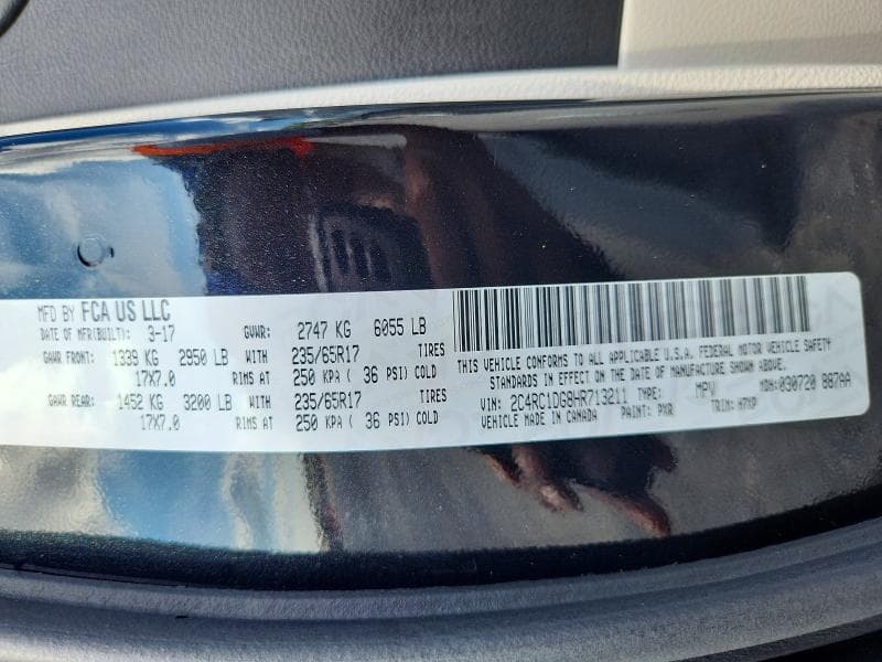 2017 CHRYSLER PACIFICA TOURING 14