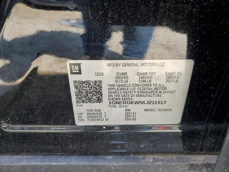 2019 CHEVROLET TRAVERSE LT 13