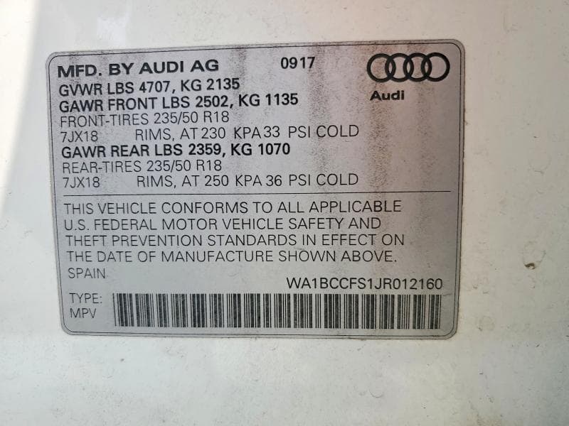 2018 AUDI Q3 PREMIUM 13
