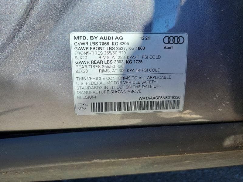 2022 AUDI E-TRON PREMIUM 13