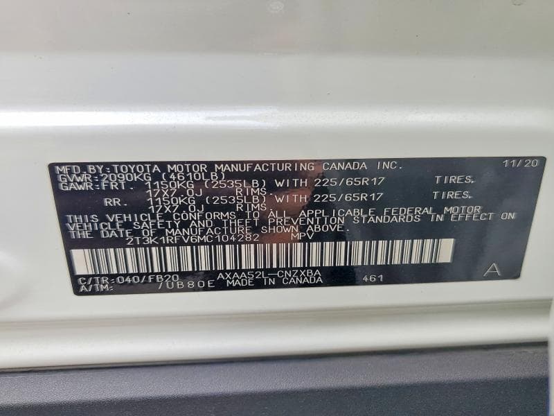 2021 TOYOTA RAV4 LE 13