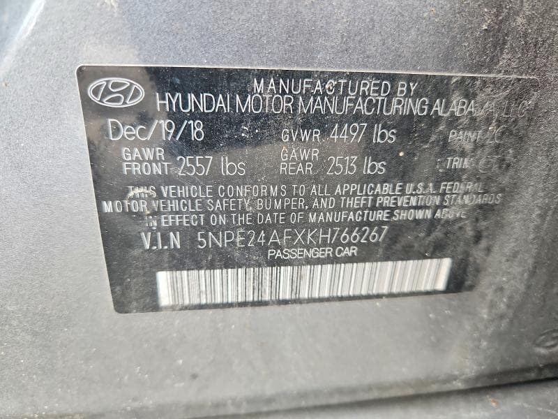 2019 HYUNDAI SONATA SE 12