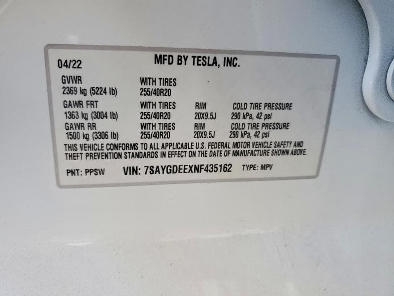 2022 TESLA MODEL  Y 12