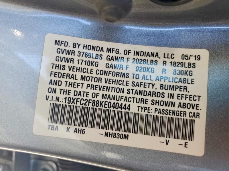 2019 HONDA CIVIC SPORT 12