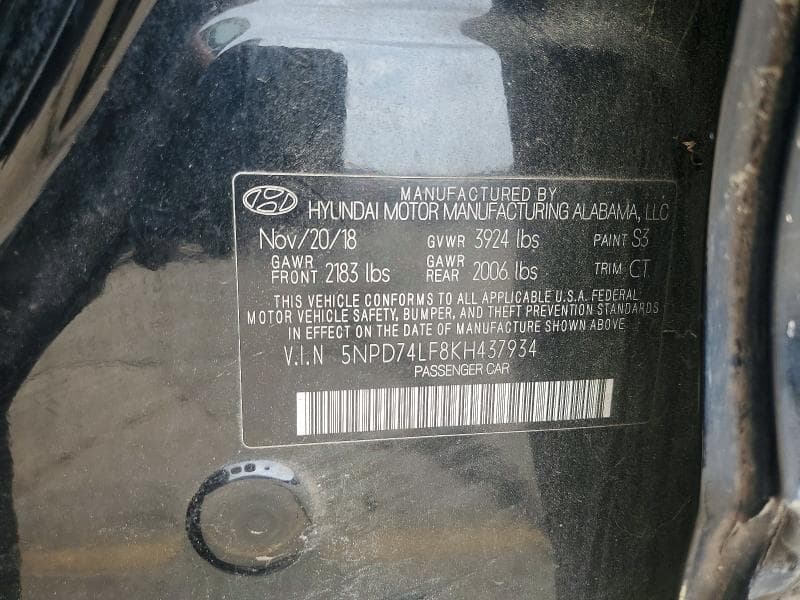 2019 HYUNDAI ELANTRA SE 12