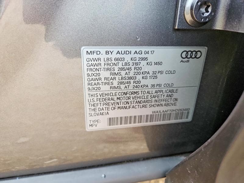 2017 AUDI Q7 PREMIUM PLUS 12