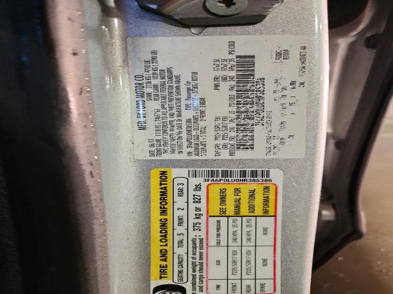 2017 FORD FUSION SE HYBRID 13