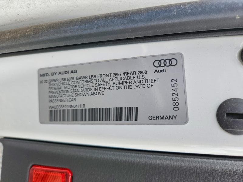 2022 AUDI A6 PREMIUM 12