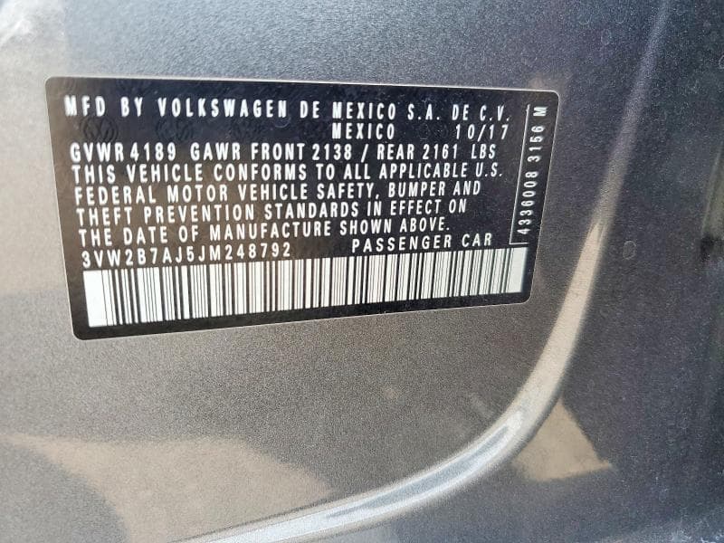 2018 VOLKSWAGEN JETTA S 12